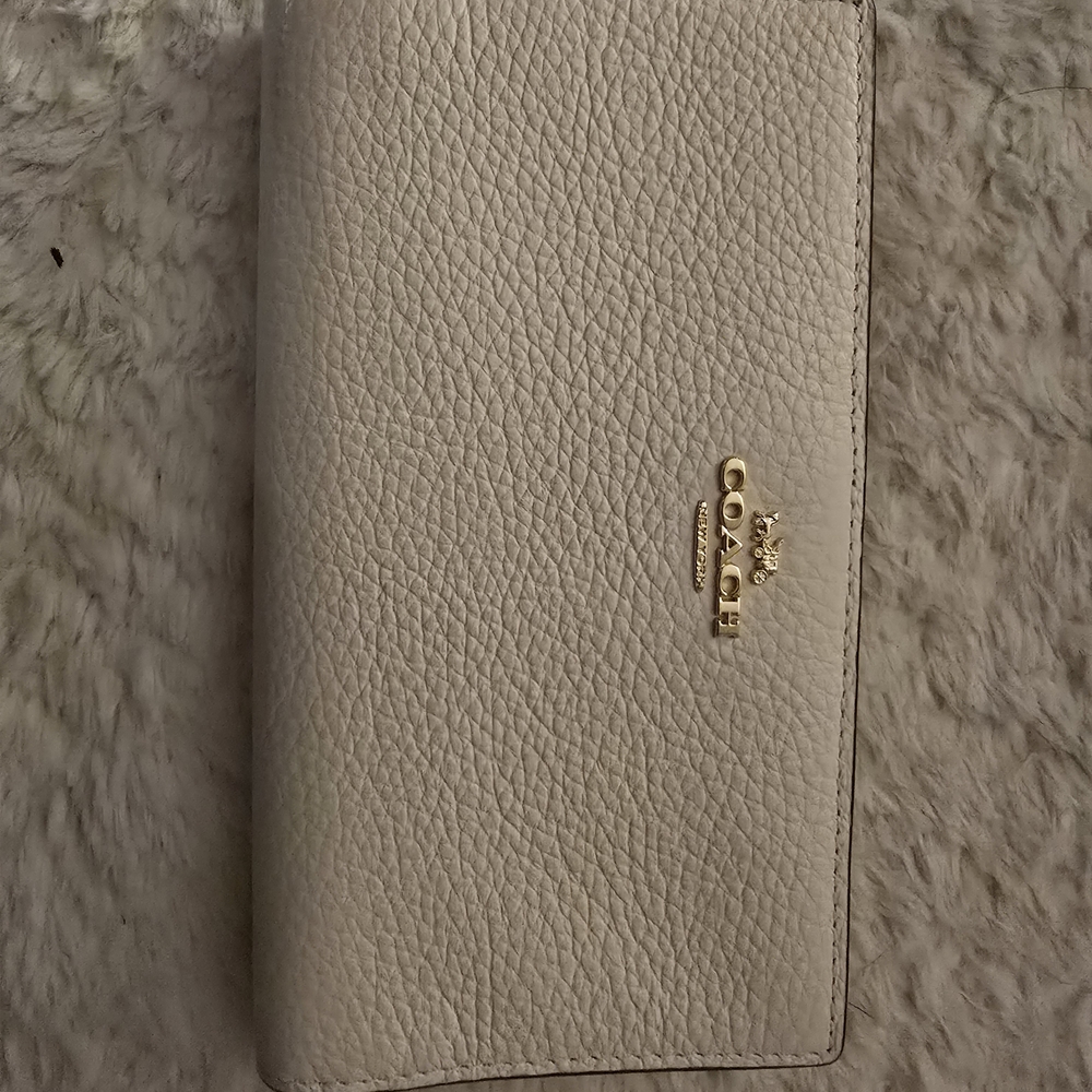 Coach Cream Leather Wallet